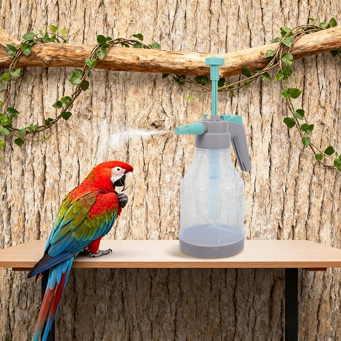 Pet Bird Bath Mister: Handheld Bathing Sprayer for Parrots and Cockatiels - 1.5L/50.72 Fl Oz Mister Cleaner for Pet Bird Cage Shower and Cleaning