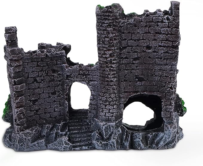 Saim Large Resin Aquarium Castle Decor Vintage Fish Tank Supplies Accessories for Fish Hideout, Breeding Cave, Play & Rest