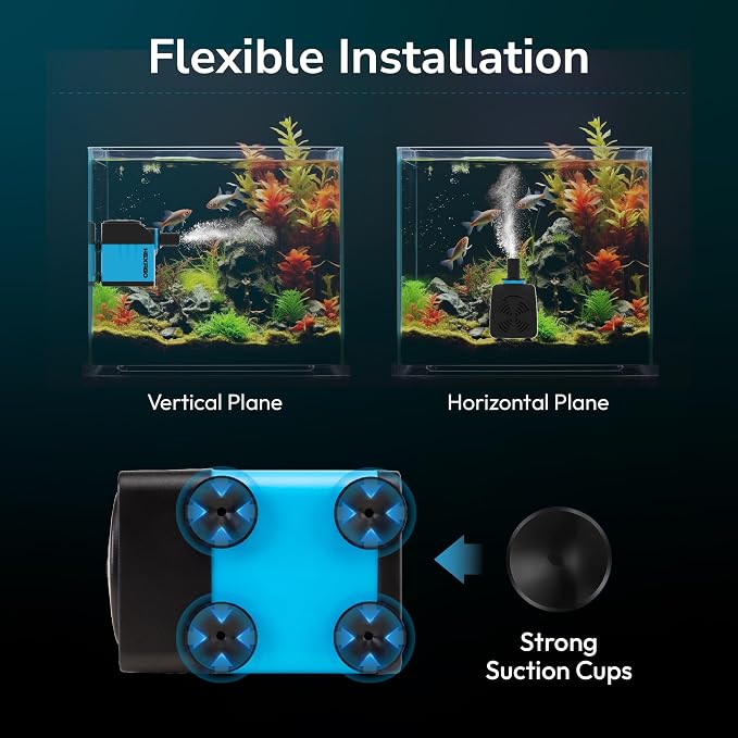 Hexago 400GPH Submersible Pump, Ultra Quiet Water Fountain Pumps with 8FT High Lift, 6FT Power Cord, 3 Nozzles, Durable Water Pump for Fish Tank, Pond Fountains, Aquarium, Statuary and Hydroponics