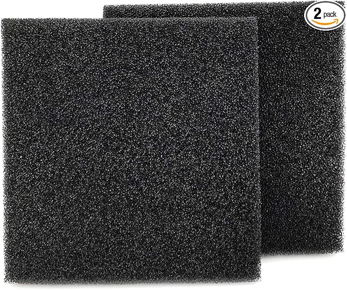 Hipanda Filter Foam Sponges, Bio Sponge Filter Media Pad, Cut-to-Size Foam for Aquarium Fish Tank (9" x 9" x 1",2pcs)