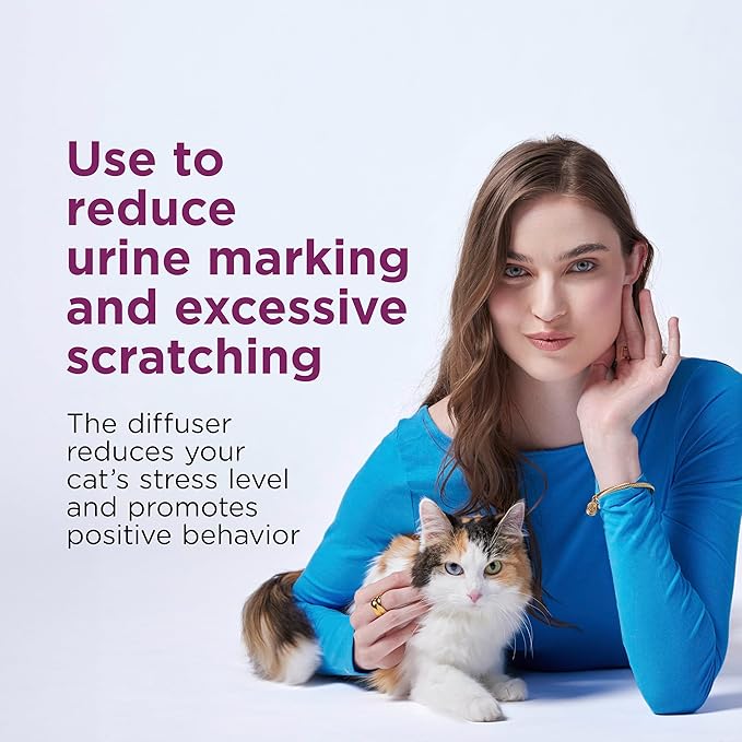 Comfort Zone 60 Day Starter Kit: 1 Cat Calming Diffuser & 2 Refills; Cat Pheromones Help Anxiety; Reduce Stress,Urine Marking,Scratching,(Pack of 2)