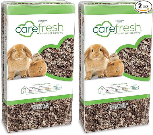 Carefresh 99% Dust-Free Natural Paper Small Pet Bedding with Odor Control, 14 L (Pack of 2)