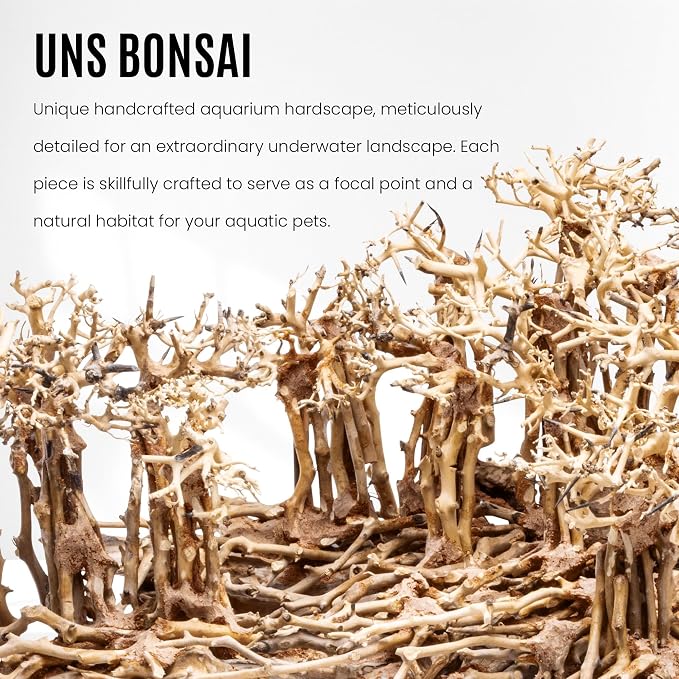 Ultum Nature Systems Bonsai - Handcrafted Hardscape Driftwood for Aquarium, Terrarium, Vivarium, Natural Aquascape Hardscape Decorations, Aquascaping Hardscape for Live Aquatic Plants - 017, Large