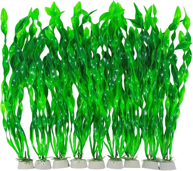 10 Pcs Artificial Aquarium Plants, Plastic Aquatic Plant Decor for Fish Tank, Stream Tank, Aquarium Landscape Decoration (30cmhd-Green)