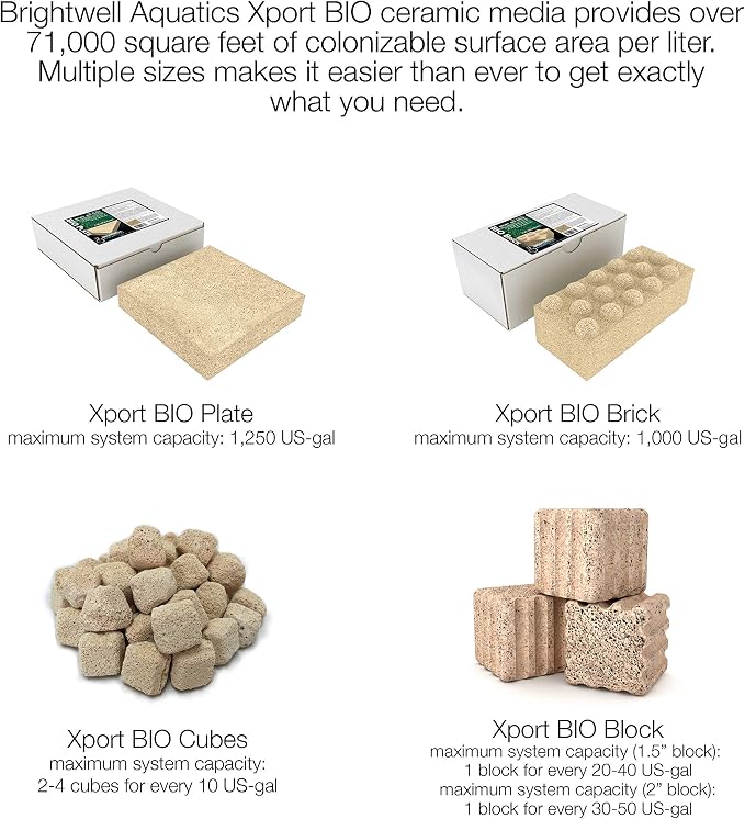 Brightwell Aquatics Xport BIO Cubes Aquarium Bio Filter Media 500ml