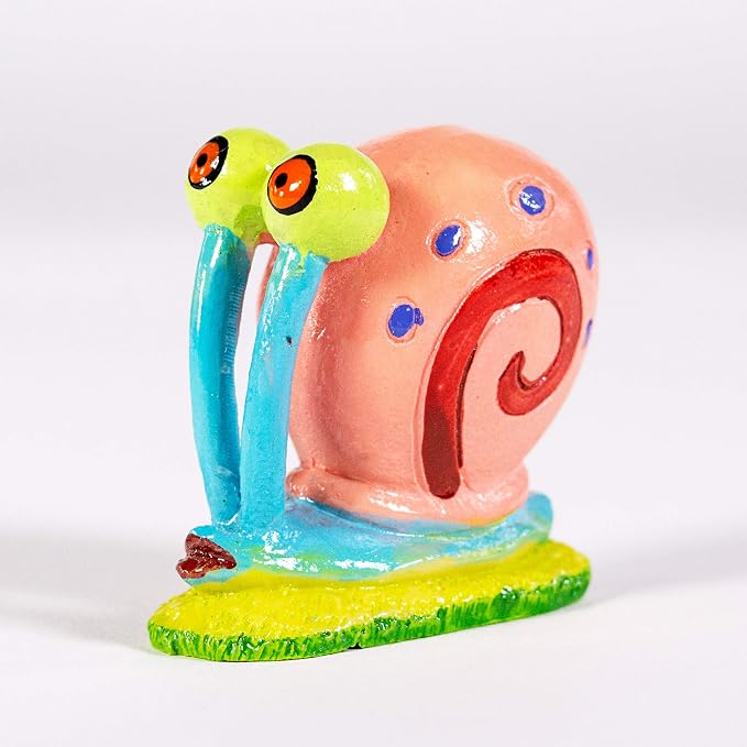 Penn-Plax Spongebob Gary, Mini - Officially Licensed Aquarium Decoration - Durable Resin Aquarium Ornament for Betta Bowls and Small Fish Tanks - Safe for Freshwater & Saltwater - Multicolor, 2 Inch