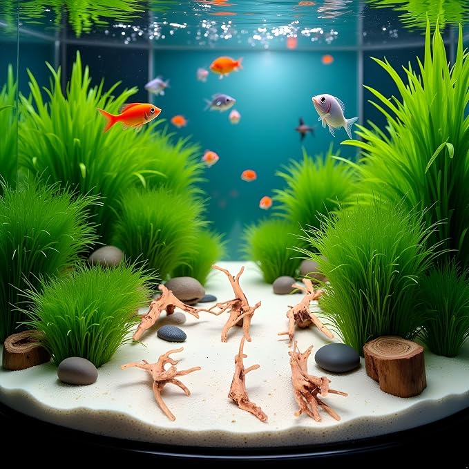 1Pc Natural Aquarium Driftwood Branches Wood Aquarium Trunk Driftwood Tree Fish Tank Log Decoration Plant Stump, Assorted Size(8-10cm),Ornaments, Décor Thematic Ornaments,Pet Supplies