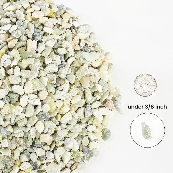 12 LBS Natural Gravel for Fish Tank, StoneCreek Betta Fish Aquarium Gravel, Vase Filler, River Rocks, Fish Tank Decorations, Perfect for Aquarium Decor, Fish Tank, & Indoor Plant, Jade