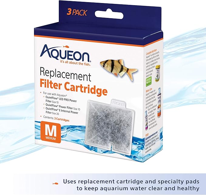Aqueon QuietFlow 10 LED PRO Aquarium Fish Tank Power Filter For Up to 20 Gallon Aquariums