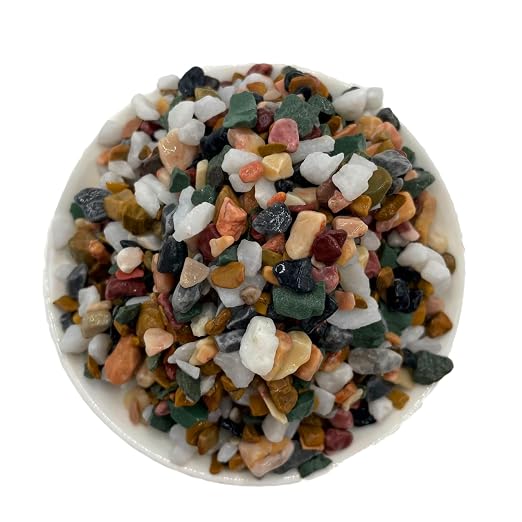 Small Aquarium Gravel for Fish Tank, Natural River Rock Pebbles for Plants Indoor, Pea Gravel for Landscaping, Aquarium Substrate (1Lb, 0.4" to 0.8")