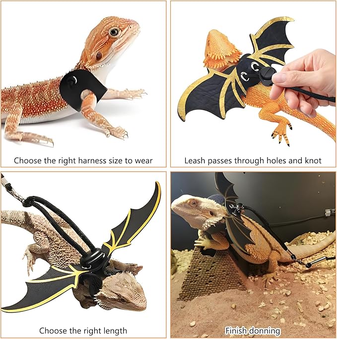 kathson Bearded Dragon Carrier with Harness and Leash Set, Large Reptile Travel Carrier Portable Lizard Backpack Clear Small Animals Carrying Bag for Gecko Hamster Rabbit Hedgehog Kitten (Pink)