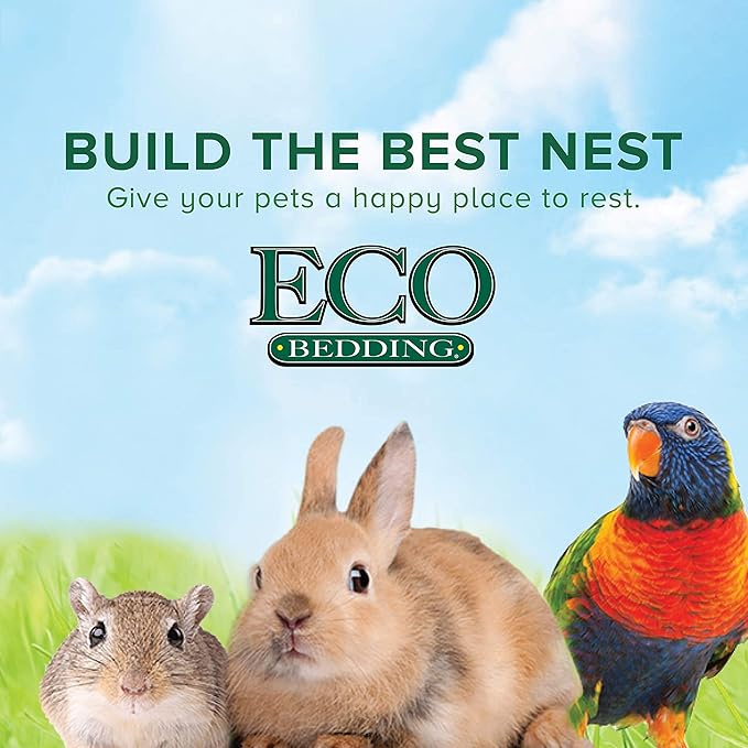ECO BEDDING 99% Dust Free Paper Bedding for Small Animals, Odor Control, 3 lb (Expands to 60 L)