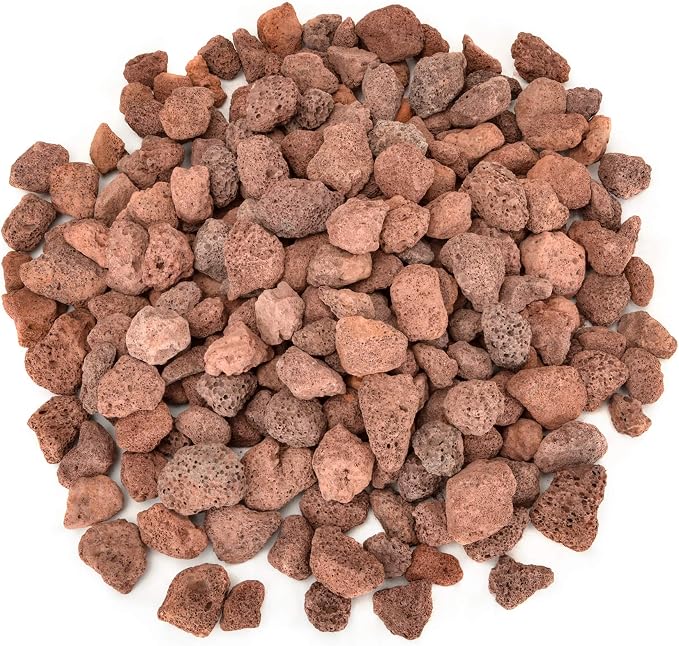 Stanbroil Red Lava Rock Granules for Gas Log Sets and Fireplaces - 10 lb.Bag (0.8"-1.2") | Fire Pits, Gas Log Sets