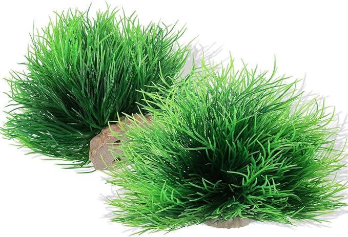 2 Pcs Aquarium Plants Decorations Fish Tank Decorations Artificial Fish Tank Plants Plastic Fishes Tanks Accessories Small Large Aquarium Decoration Plastic Artificial Plant(Light Green)