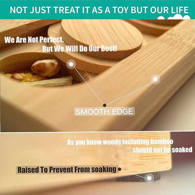 9-in-1 Hamster Foraging Toys, Bamboo Small Animal Enrichment Toys for Rats, Syrian & Dwarf Hamsters, Gerbils, Mice - Interactive Intelligence Puzzle for Boredom Relief