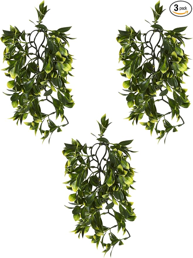 Exo Terra Plastic Terrarium Plant, Medium, Mandarin (Pack of 3)
