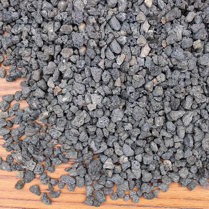 Boniosz 5lb Black Horticultural Lava Rock Soil Additive for Cacti, Vase Fillers, Succulents and Terrarium Plants - No Dyes or Chemicals - 100% Pure Volcanic Rock