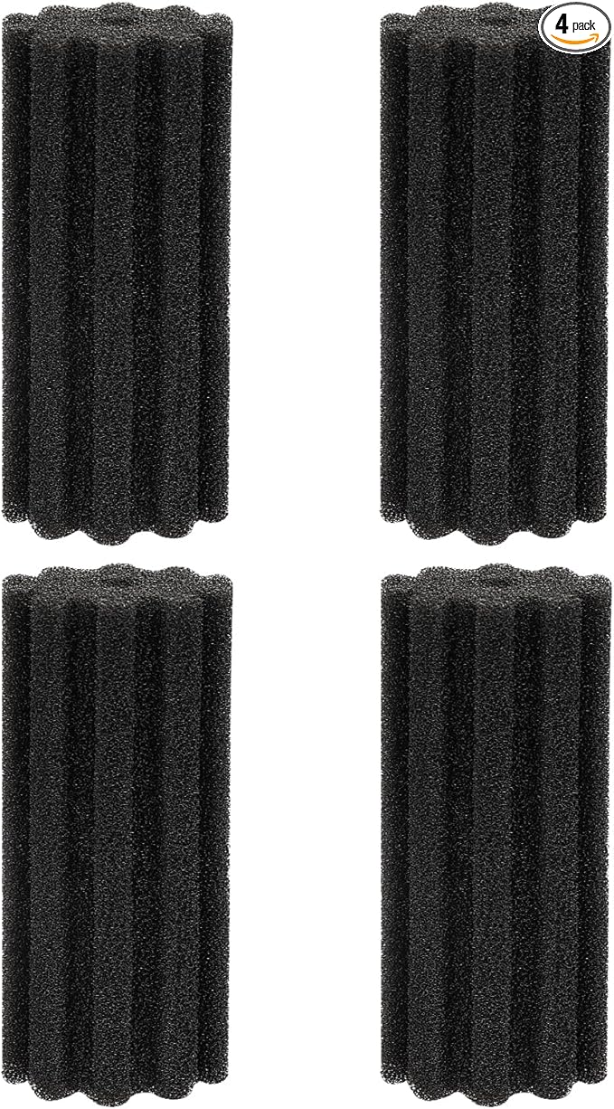 hygger Pack of 4 Replacement Sponges for Aquarium Vertical Stripes Double Sponge Filter (S)