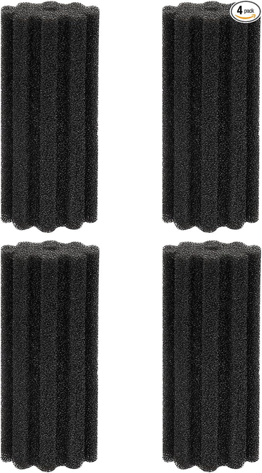 hygger Pack of 4 Replacement Sponges for Aquarium Vertical Stripes Double Sponge Filter (S)