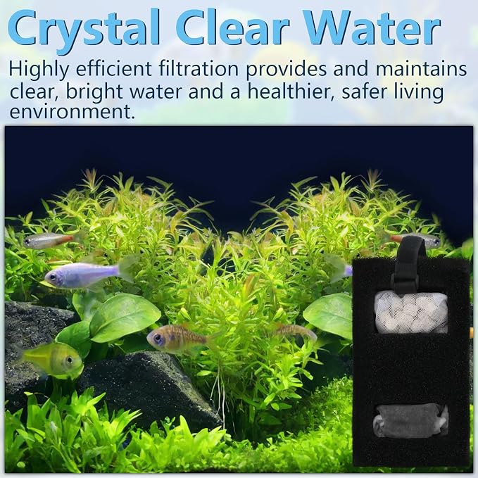 Aquarium Filter Media Set for Fluval SPEC, EVO Betta Flex Desktop Aquarium | Filter Media Replacement Includes Biomax Filter Media, Carbon Filter Refills, Foam Filter, Filter Cord and Cleaning Brushes