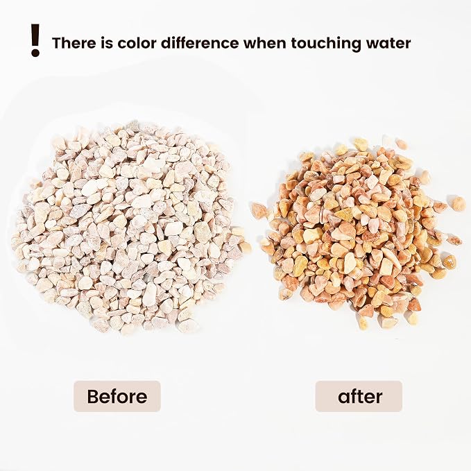 120 LBS Natural Gravel for Fish Tank, StoneCreek Betta Fish Aquarium Gravel, Vase Filler, River Rocks, Fish Tank Decorations, Perfect for Aquarium Decor, Fish Tank, Indoor Plant, Pale Yellow