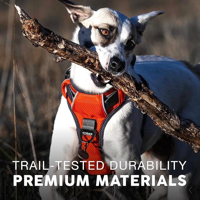 Embark Adventure No-Pull Medium Dog Harness – Reflective Trim, Military-Grade Nylon, Front Clip with Gel-Lined Handle