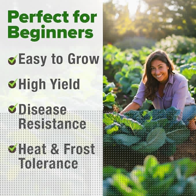 HOME GROWN Georgia Southern Collard Green Seeds 600+ Heirloom Non-GMO Seeds for Planting, High Germination, Heat Tolerant Leafy Green, Slow to Bolt, Nutritious Southern Classic (Brassica oleracea)