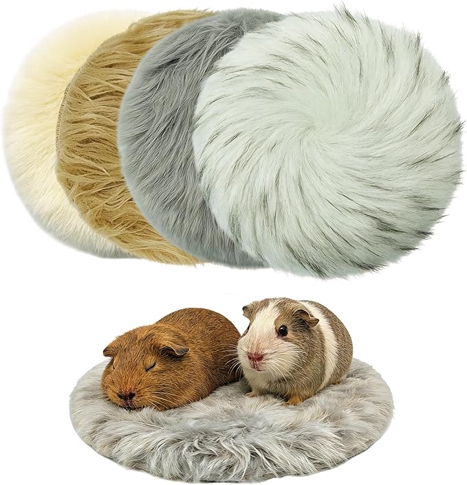 Guinea Pig Bed 4PCS Fleece Mats Hamster Cage Liner Washable Bedding Cage Accessories for Chinchilla Rat Hamster Squirrel Sugar Glider Ferret