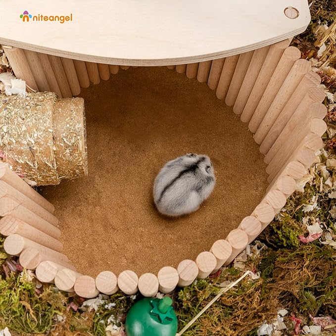 Niteangel Hamster Climbing Ladder Wooden Suspension Bridge for Guinea Pigs Rats Hedgehog Gerbils Mouse Sugar Glider and Other Small Animals (Medium)
