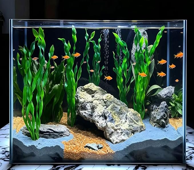 10 Pcs Artificial Aquarium Plants, Plastic Aquatic Plant Decor for Fish Tank, Stream Tank, Aquarium Landscape Decoration (30cmhd-Green)