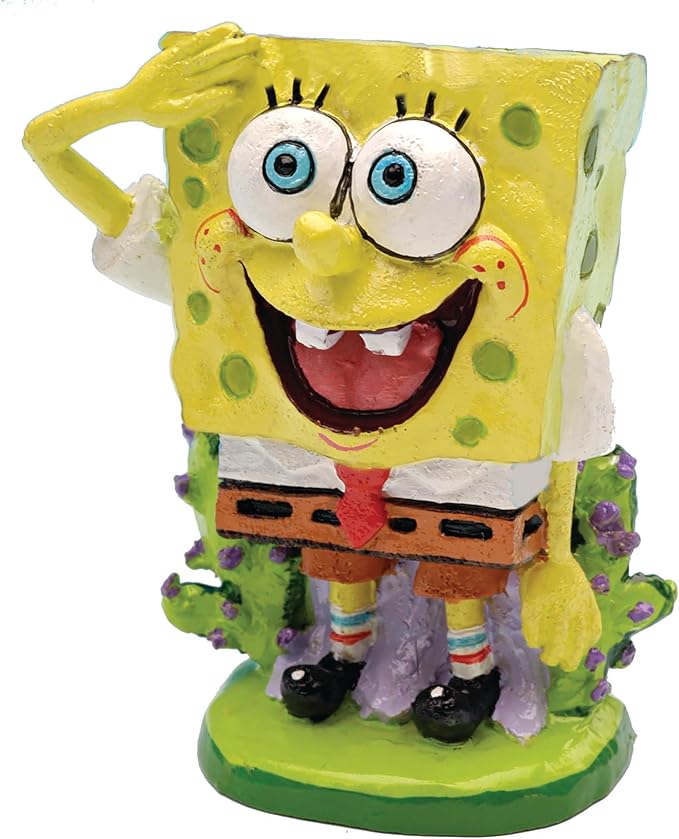 Penn-Plax Spongebob and Pineapple House Aquarium Ornament | 2 Piece Set | Great for Fresh or alt Water Tanks (Pack of 3)