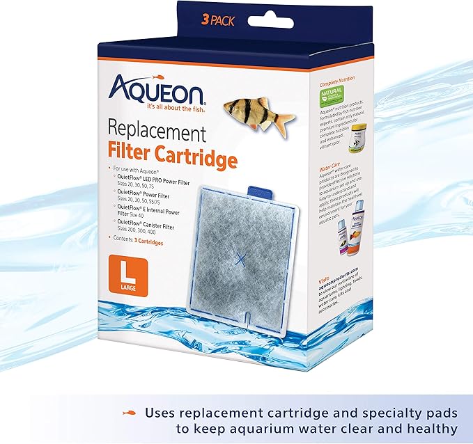 Aqueon QuietFlow 50 LED PRO Aquarium Fish Tank Power Filter For Up To 50 Gallon Aquariums