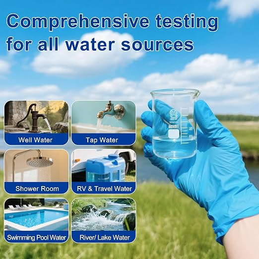 Bacteria Water Test Kit - 12 Tests Detects 50 Different Species of Coliform Bacteria, E.coli & All Bacteria | Home Test Kit for Well, Tap, Pool, Hot Tub & City Water | with Free Lab Analysis