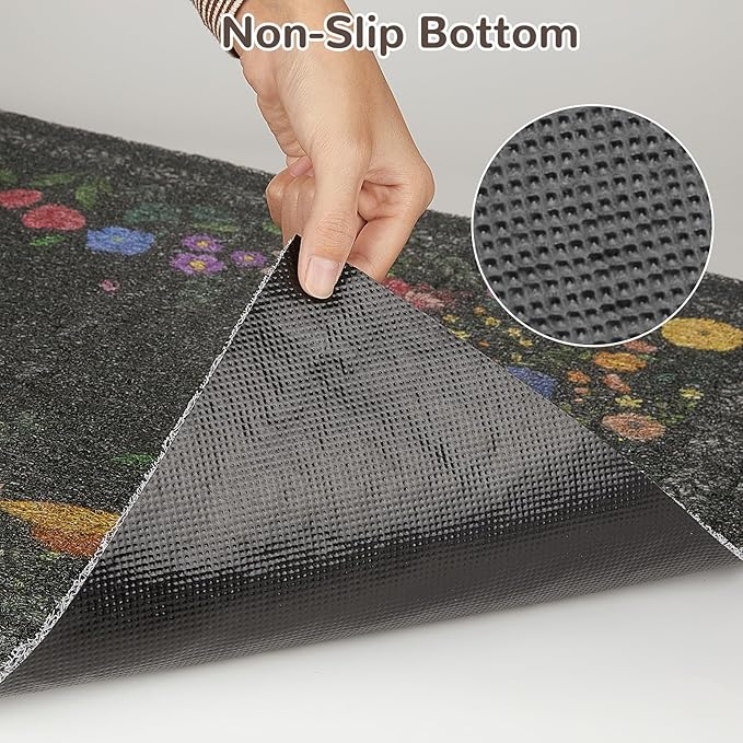 Unicorn Catcher 24x15 inches Cat Litter Mat Non-Slip Bottom Litter Box Mat Urine-Proof Soft Litter Mat for Cats Waterproof Pads Protects Floors Cat Mat for Litter Box