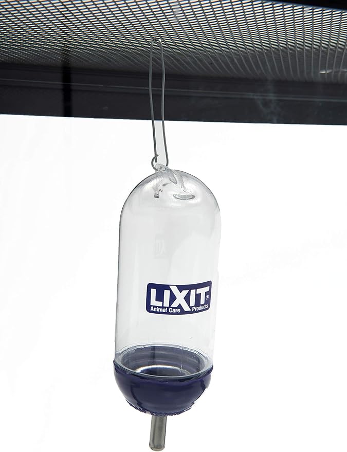 Lixit® Bell Style Aquarium Cage Climbing Resistant Water Bottles for Rats, Hamsters Gerbils, Mice and Other Small Animals (5 Ounce)