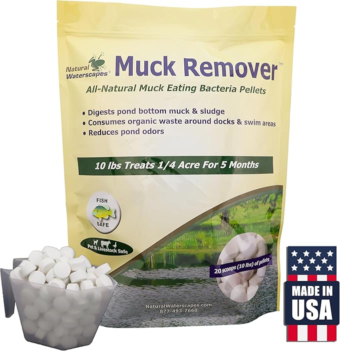 Muck Remover Pellets 10 lb Pond Tablets Treat 2.5 Acres |
