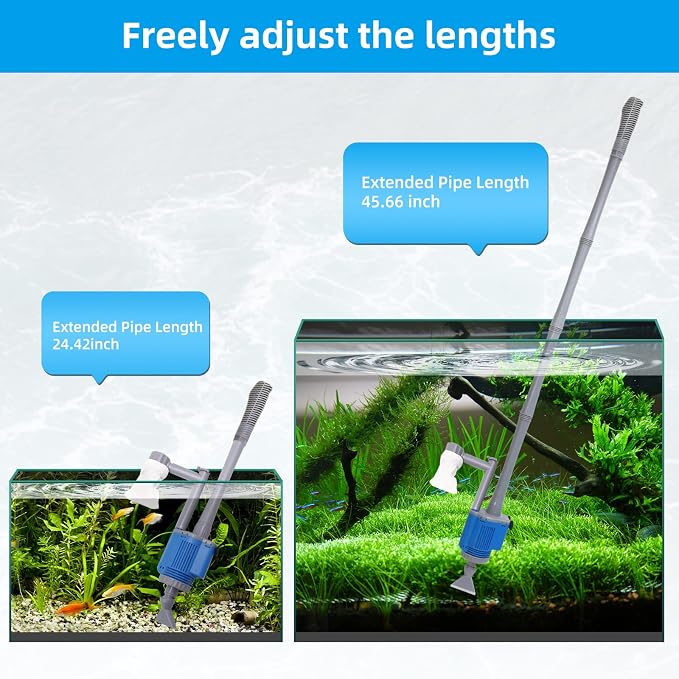 Upgraded Electric Aquarium Cleaner | 12V DC/28W auto fish tank cleaning kit,Change waterwash sand filter,Efficient and easy to use