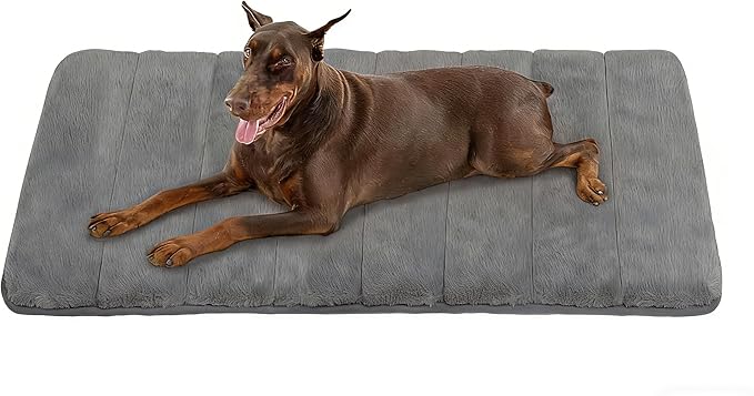 Dog Crate Pad for XX Large Dog - 47x29 Memory Foam Dog Bed, Washable & Anti-Slip Dog Bed Mat, Ultra Soft Kennel Pad for Dogs Cozy Sleeping Mat, Grey