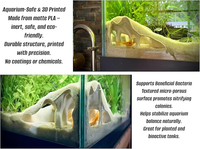 Aquarium & Terrarium Corner Underground Cave – Faux Mangrove Root Hideout for Betta, Corydoras, Shrimp, Geckos & Snakes – Natural-Look Tank Decor in Textured Root Style (Desert Tan, 7.5''x7.5''x4'')