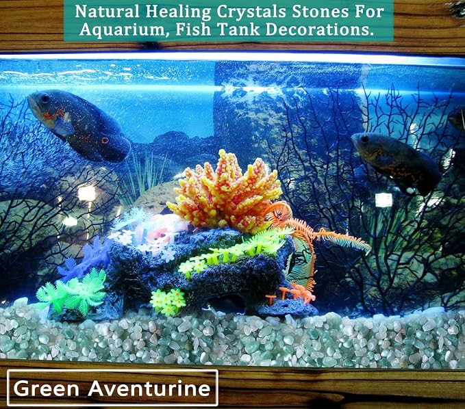 Natural Green Aventurine Crystal Quartz Rocks Chips Vase Filler Rocks for Succulent Plant Small Fish Tank Aquarium Gravel Decorative Pebbles Stones(200 gram)