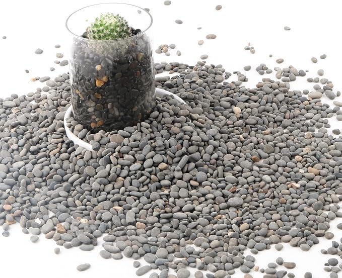 CJGQ Decorative River Rocks Pebbles for Succulents, Cacti & Gardens, Aquarium Gravel, Fish Tank Rocks, 2.4 lb