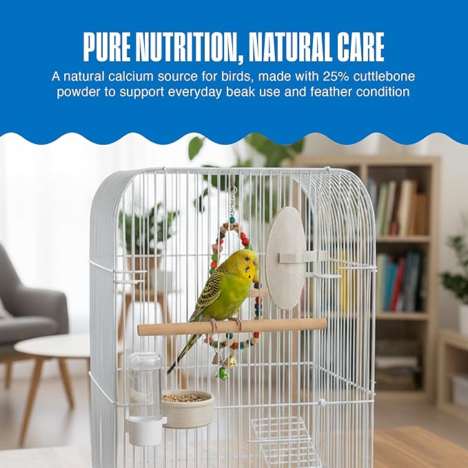 Penn-Plax Bird-Life E-Cuttlebone Original, 3 Pk (2 Count Each) - Durable, Less Brittle Cuttlebones Enriched with Omega 3, Honey & Vitamin B1 -Easy Mounting, Cage Clip - Great for All Bird Sizes -White