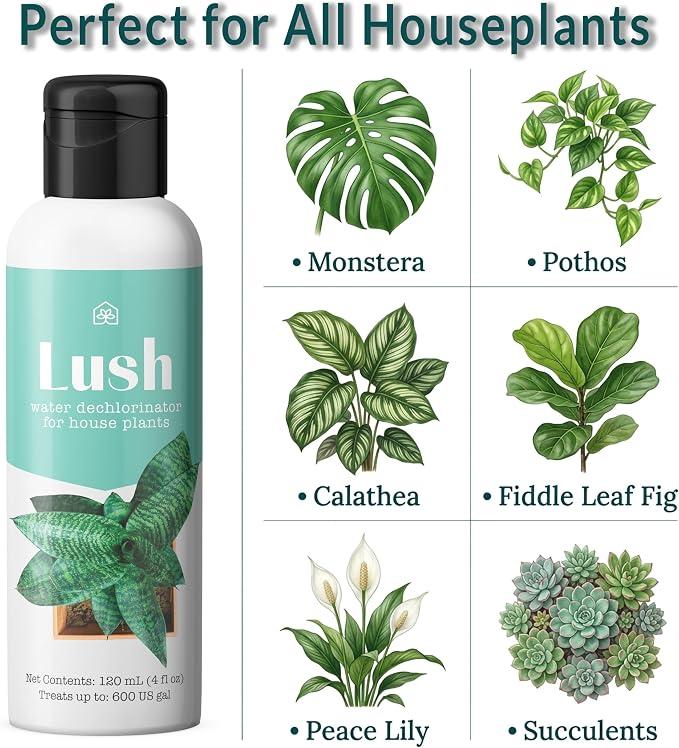 Lush Houseplant Dechlorinator, Ultra‑Concentrated Water Conditioner, 120ml