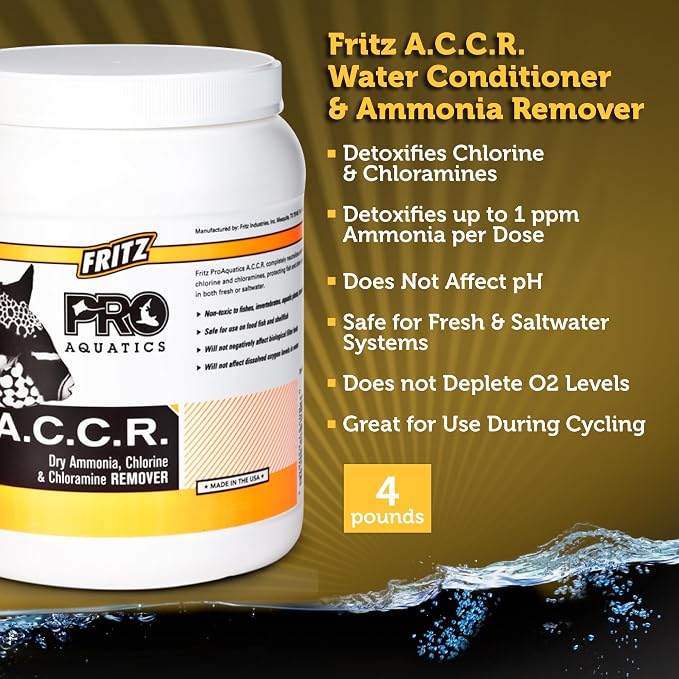 Fritz PRO - A.C.C.R. Concentrated Dry Ammonia, Chlorine and Chloramine Remover - 4lb