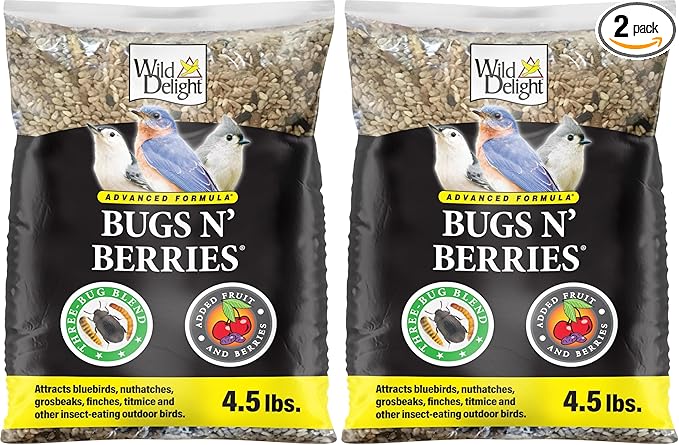 Wild Delight Advanced Formula Bugs N Berries Wild Bird Food 4.5 lbs (Pack of 2)