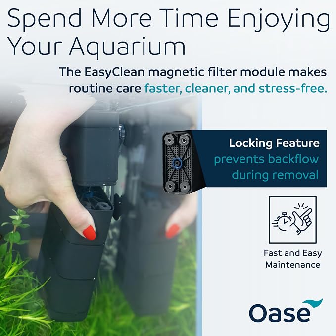 Oase EcoFlow 60 Internal Aquarium Filter – Quiet Submersible Multi-Stage Filter (Biological & Mechanical), Custom Flow, Easy-Clean Modules, For Freshwater, Saltwater & Turtle Tanks up to 15 Gal (60L)