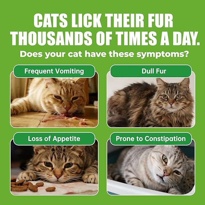 Just Try 3.38oz Cat Hairball Remedy Gel Chicken Flavor Paste Hairball Treatment for Cats Hairball Control Cat Supplements, Healthy Stomach & Shinny Skin