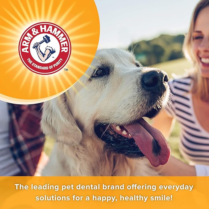 Arm & Hammer for Pets Tartar Control Enzymatic Dog Toothpaste, Reduces Plaque & Tartar Buildup, Infused with Baking Soda, Safe for All Dogs and Puppies, Beef Flavor, 2.5 Oz