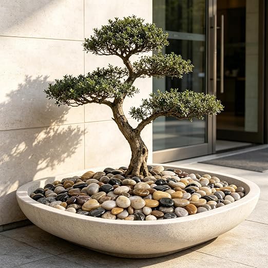 1-2" Polished Pebbles, Medium River Rocks for Potted Plants (5lb, Mixed) | Natural River Stones, Highly Polished, for Large Planters & Fountains, Retains Soil Moisture, Approx 40-50 Rocks per 5 Lbs