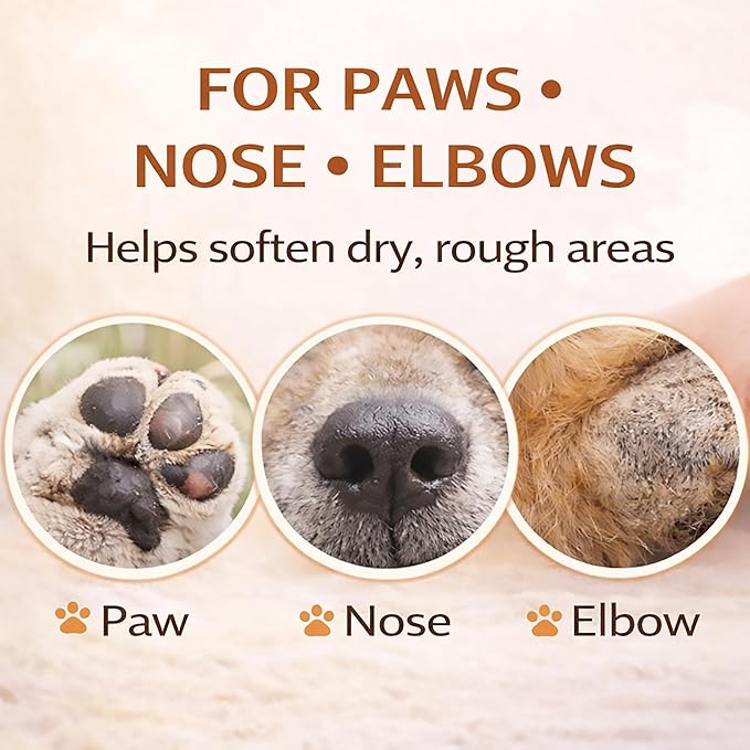 Lick-Safe Dog Paw&Nose Balm with Coconut Oil|Natural Ingredients Paw Cream&Wax for Dry,Large-Capacity Package of 1.41oz|Cracked Pads & Snouts| Cat Moisturizer&Soother (Mixed Colors)